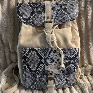 🩷SALE: Jane Marie Beige and Snake Print Backpack